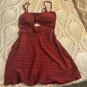 Anthropologie Burnt Red Colored SunDress